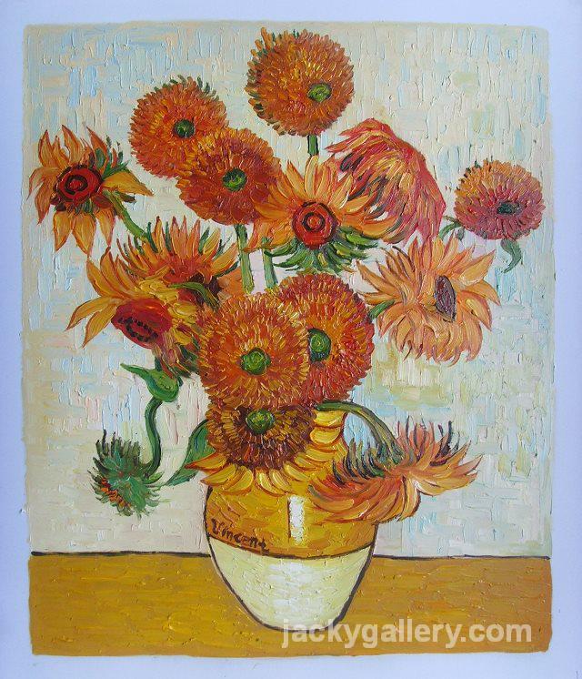 Vase with Fifteen Sunflowers, Van Gogh painting